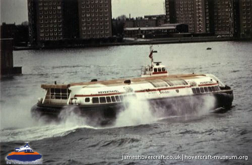 Vosper-Thornycroft VT1 in service -  (credit: The <a href='http://www.hovercraft-museum.org/' target='_blank'>Hovercraft Museum Trust</a>).